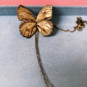 Anthropologie / Benedicte Paris Gold Butterfly Necklace
